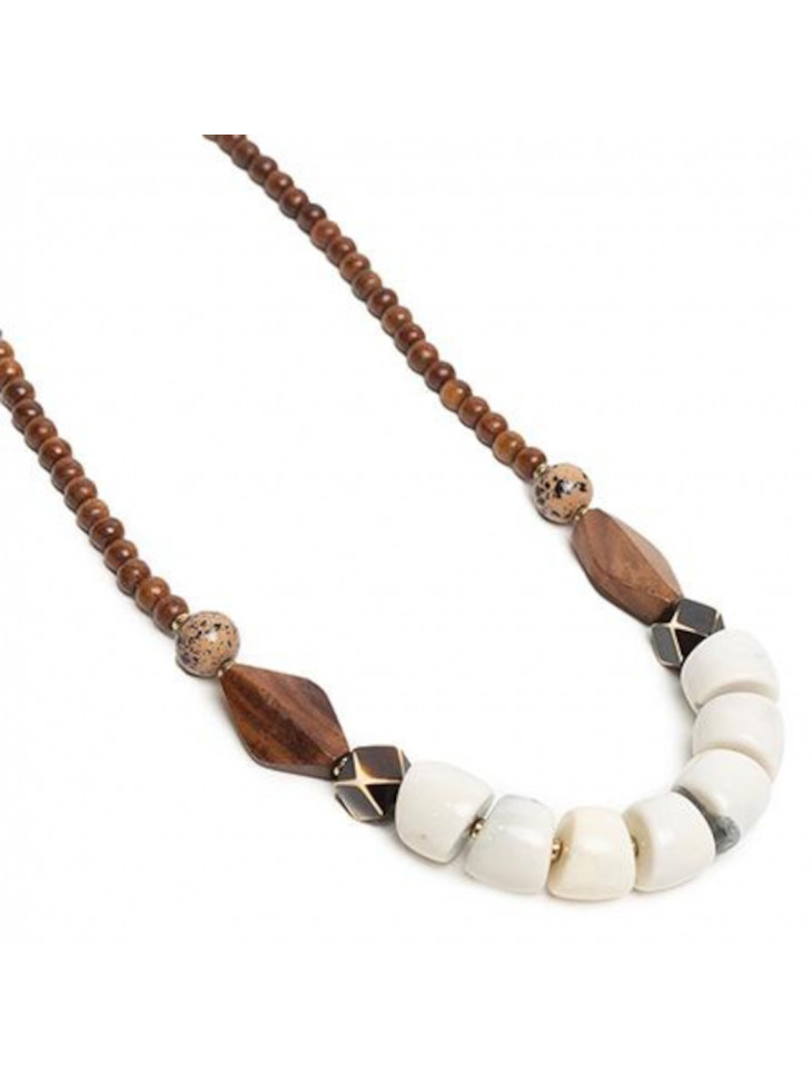 Long necklace - wooden beads