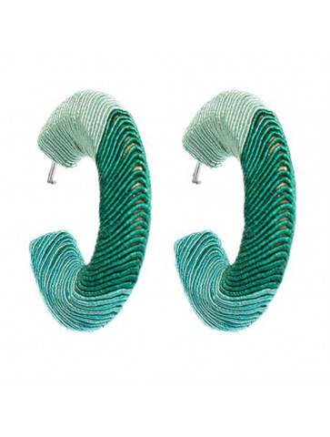 Hoop earring - turquoise - green shades