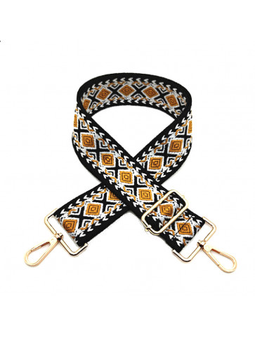 Bag strap - mustard-black