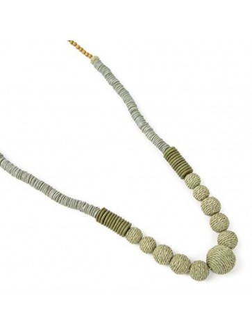 Long necklace - wrapped beads