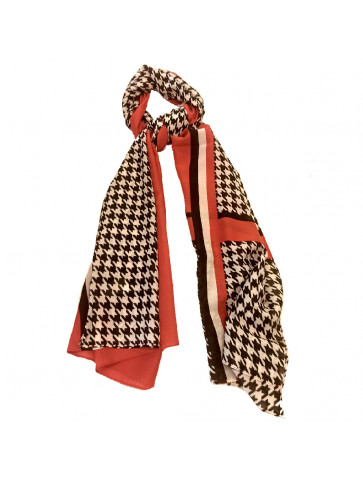 Scarf - red color- print...