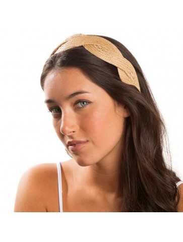 Headband in raffia-like material
