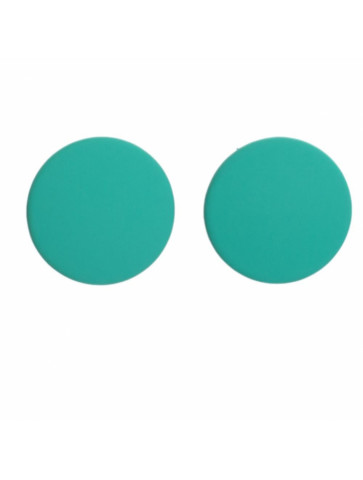 Round-shaped earring - rubber finish