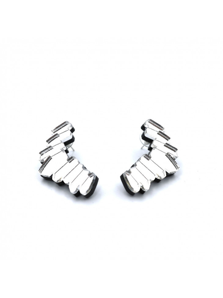 DIAMOND – PlexiGlass – Silver Mirror Earring DIAMOND – PlexiGlass – Silver Mirror Earring