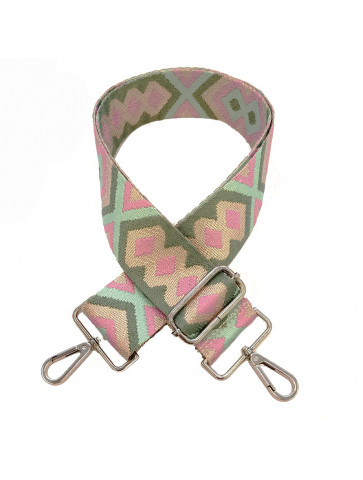 Bag strap-Khaki-pink