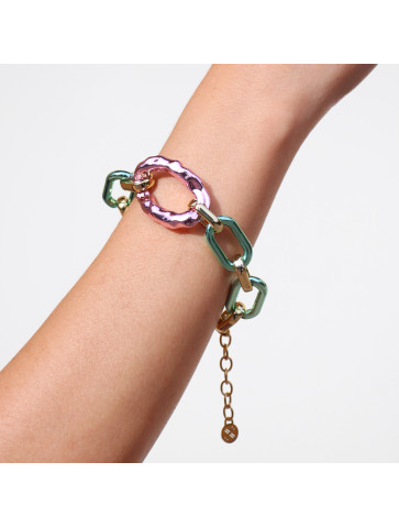 Metallic link bracelet