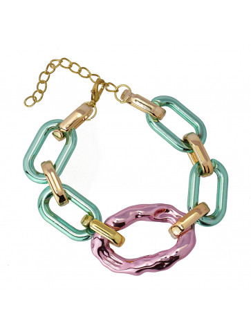 Metallic link bracelet